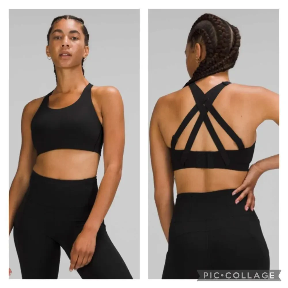 Lululemon Black Energy Bra High Support Size 36D